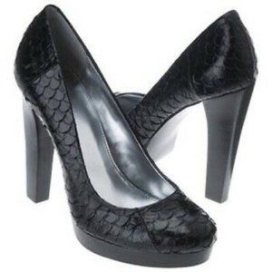 Calvin Klein Heels Pumps 6 Sarika Black Koi Platform High Heel Shoes
